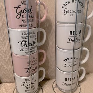 Christian scripture & charmed greeting themed mugs